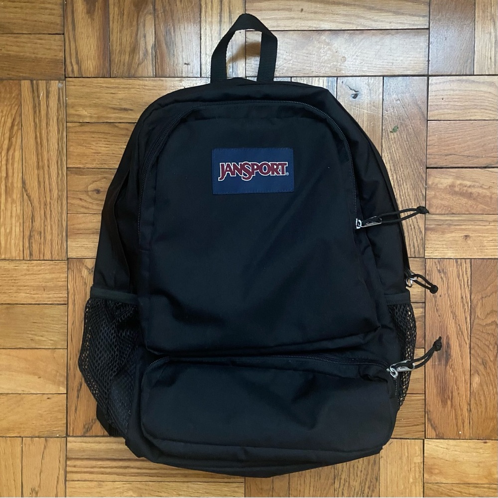 Jansport Doubleton Black 17” Backpack - Padded Laptop Compartment- 29L Capacity
